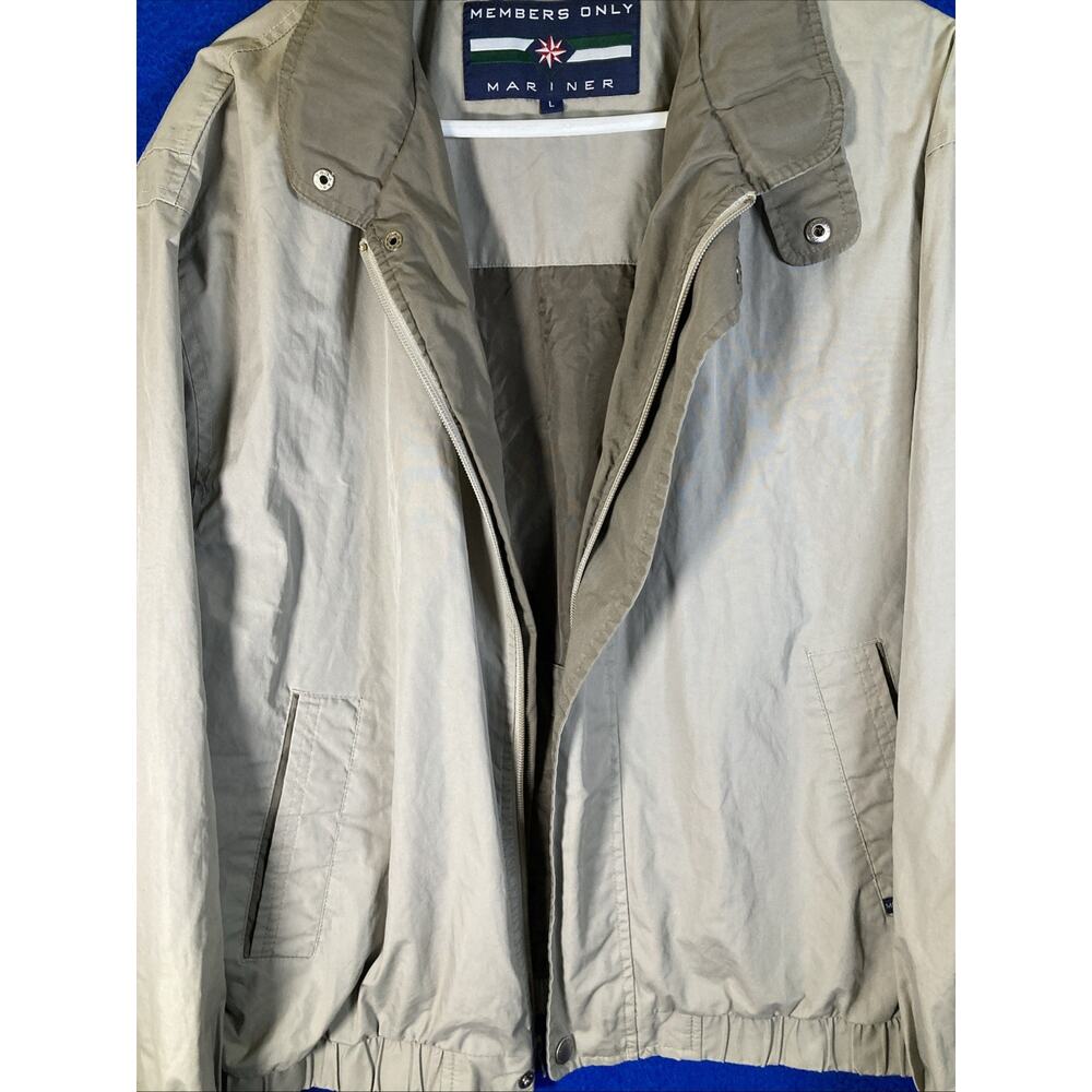 Vintage Members Only Mariner Jacket Mens Large Tan Beige Windbreaker Zip Up NWOT - Picture 14 of 16